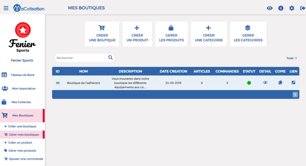Boutique en ligne