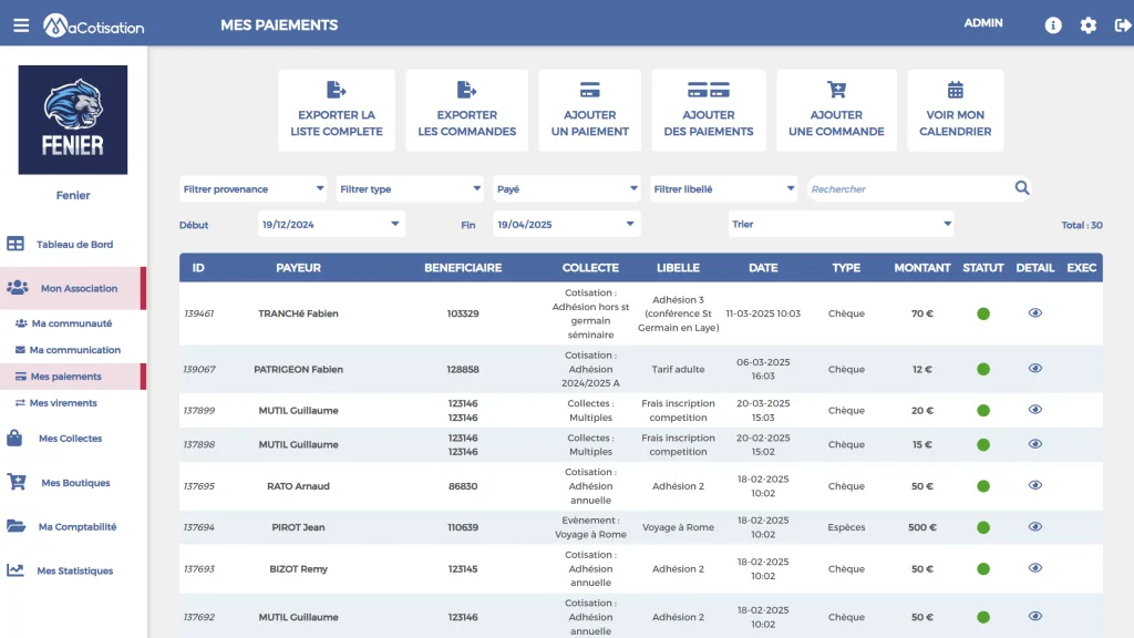 paiement en ligne